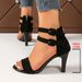 Cross-border Foreign Trade Plus-size Women's Shoes 2025 Summer New Style Suede Strap Versatile European And American_vogvips.com
