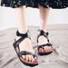 Women's Cork Sandals With High Straps – Breathable Roman Gladiator Flip Flops For Beach & Summer Fashion_vogvips.com