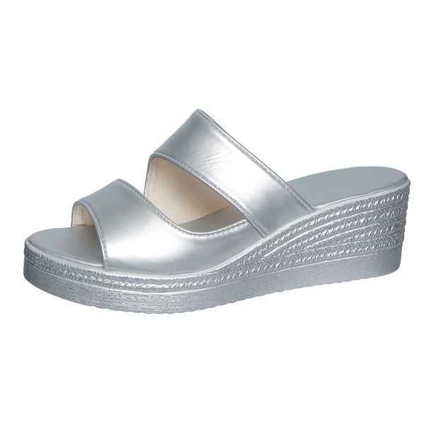 Women's Plus Size Summer Wedge Sandals - Comfortable Open-Toe Platform Shoes With Adjustable Straps For Wide Feet_vogvips.com