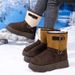 Grape Mom's Style, In Stock~ New Retro Motorcycle Buckle Round Toe Thick Sole Mid Calf Ankle Boots For Autumn And Winter Women_vogvips.com