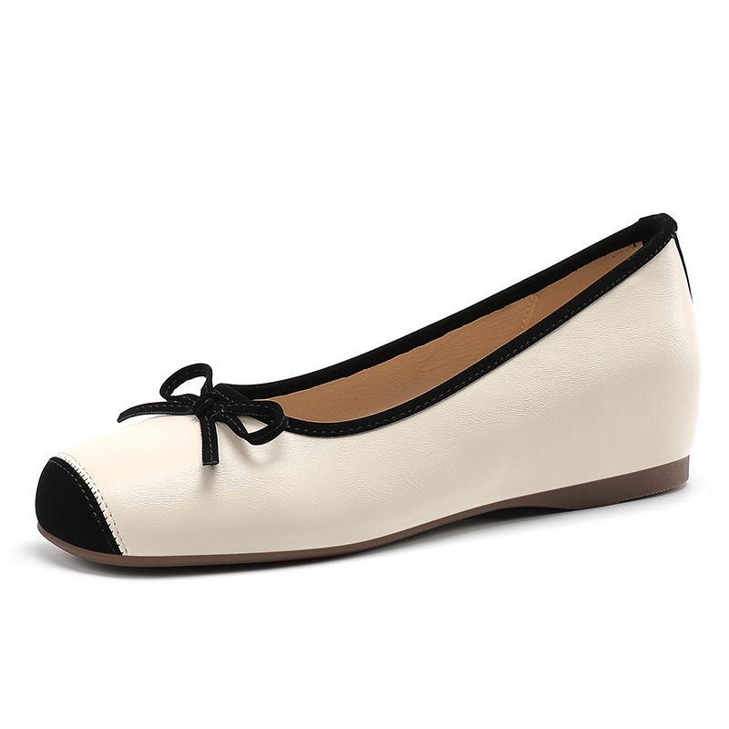 Spring Summer Flats 2026 New Fairy Style Soft Sole Round Toe Height-Increasing Women's Ballet Shoes Comfortable And_vogvips.com