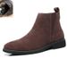 Autumn and winter new warm shoes frosted boots men's retro leather boots casual men's boots_vogvips.com