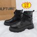 European Warm Series 2025 New Men's Martin Black High Top British Style Trendy Motorcycle Leather Work Boots Shoes_vogvips.com