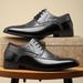 New Trendy Non-Slip Breathable Color-Block Business Work Men's Patchwork Casual Versatile Leather Shoes Men_vogvips.com