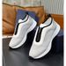 Spring And Autumn British Style Slip-On Front Zipper Thick Sole Shock-Absorbing Loafers Fashionable Lightweight_vogvips.com