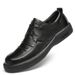Top Layer Creased Men's Formal Leather Shoes Men's Shoes Round Head Lace-up Casual Shoes Rubber Sole_vogvips.com