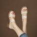 Soft Leather Version~ 6cm Super Soft Leather Soft Sole One Word With Fish Mouth Sandals Women's Summer Wear Thick Heel High Heel Roman Shoes_vogvips.com