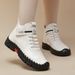 Women's Martin Boots High Top Large Size Women's Shoes Short Boots Cotton Shoes Versatile Fashion Warm Flat Bottom_vogvips.com