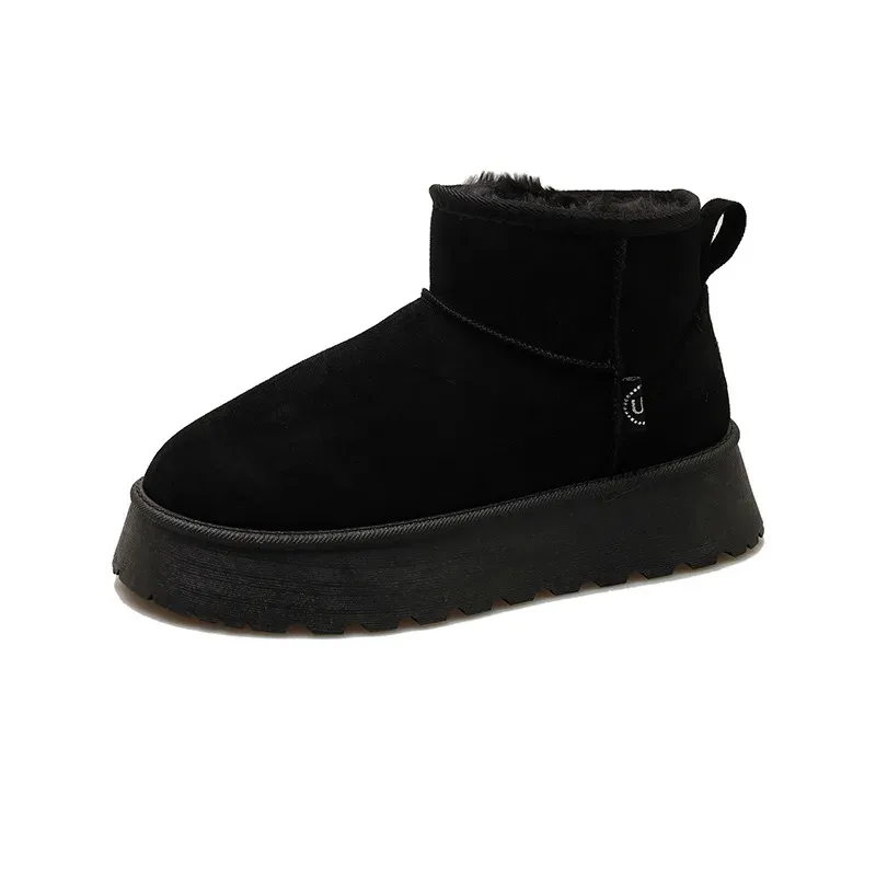 2025 Hot New Free Shipping Designer For Womens Brown Black Beige New Butterfly Knot Veet Cotton Boots_vogvips.com