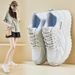 Dad Shoes Female Student Sports Leisure Mesh Breathable Heightening Shoes Street Shoes_vogvips.com