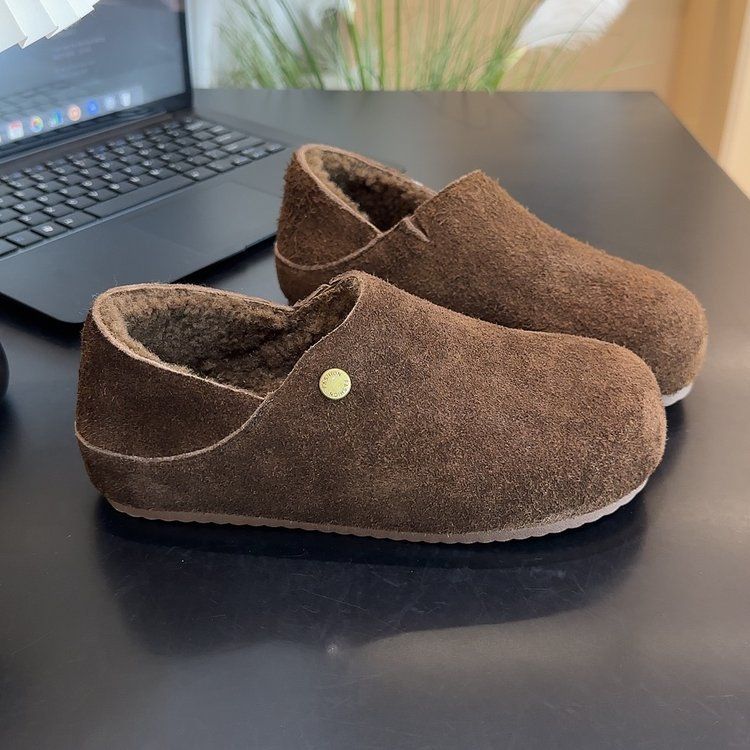 Winter Velvet Thick Cotton Shoes, Casual Shoes, Bean Shoes_vogvips.com