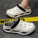 Men’s Shoes New Thick Soled Hole Shoes For Men Outdoor Wear Non Slip Breathable Height Enhancing Beach Shoes Closed Toe No Stink Foot Sandals_vogvips.com