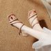 French Women's Outdoor Fashion Slippers 2026 New Summer Square Toe Thin Fairy Style High Heel One-Strap Sandals_vogvips.com