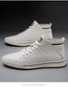 Invisible Mid-top Heightening Shoes Men's Breathable British Style Soft Sole Inner Heightening Men's Shoes Sports And Leisure Board Shoes_vogvips.com