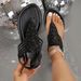 Plus-size 2025 Summer New European And American Sequin Thong For Outdoor Wear Cross-border Women's Flat Sandals_vogvips.com