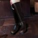 Martin Brown Square Toe 2025 New Sleeve Long Women's Polished High Top Boots_vogvips.com