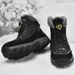 Leather Men's Snow Boots Fleece Cold-proof And Warm Thick-soled Outdoor Men's Shoes High-top Boots Cotton Shoes_vogvips.com