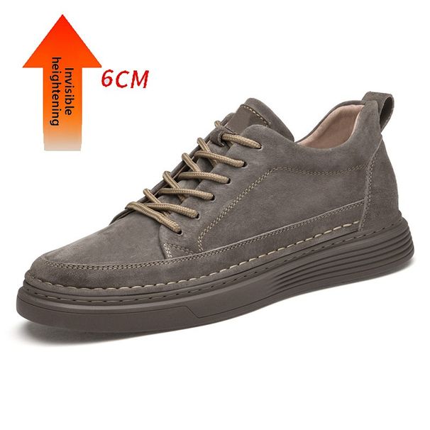 Large Size Men's Board Shoes, Height Increase Within The Size Cm British Style Platform Casual Shoes, Sports Small Leather Shoes_vogvips.com