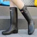 Designer Shoe European American Style Tube Rain Fashionable Outdoor Thick Sole High End Water Shoes Waterproof And Non_vogvips.com