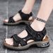 Summer Open Toe Men's Top Layer Cowhide Beach Sh, Soft Sole Air Cushion Outdoor Sports Sandals, Fashionable Casual_vogvips.com