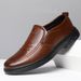 European Warm Series 2025 Autumn Winter New Casual Leather Thick Sole Wear-resistant Business Big Head Non-slip Waterproof Men's Shoes_vogvips.com
