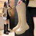 Women' For Thick Leg, Plu Knee-High Riding Boot, 2024 Summer New V-Cut Wide Tube, Over-the-Knee Large Size Long_vogvips.com
