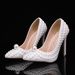 Women's Shoes new 11cm single shoes stiletto pointed white pearl wedding shoes wedding shoes high heels wedding_vogvips.com