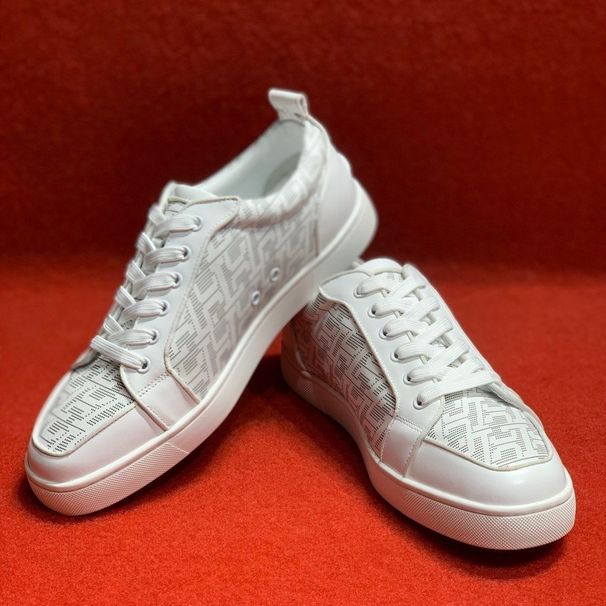 Fashion Studded Low-Top Men's Casual Sneakers Flat Women's Hairstylist Couple Red Sole Trendy Shoes_vogvips.com