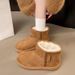 Women's Shoes New Winter Big Toe Snow Boots, Fleece Lined, Thick, Thick Soled, Non Slip, Warm Short Boots For Northeast China_vogvips.com