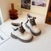 Girls' Martin Boots 2025 New Style Spring And Autumn Children's Boots Autumn British Style Short Boots Black Mid-calf Leather Boots Fashionable_vogvips.com