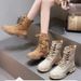 Canvas Martin For Women 2025 New Outdoor Single Hiking Shoes Desert Thick Sole Short Boots_vogvips.com