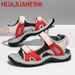 New Summer Leather Women's Fashion Design Breathable Casual Shoes Women Outdoor Beach Flat Sandals Big Size 42_vogvips.com
