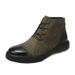 Men's Classic Leather Martin Boots - Rugged Outdoor Style With Soft Lining & Anti-Slip Sole (Black/Brown/Army Green)_vogvips.com