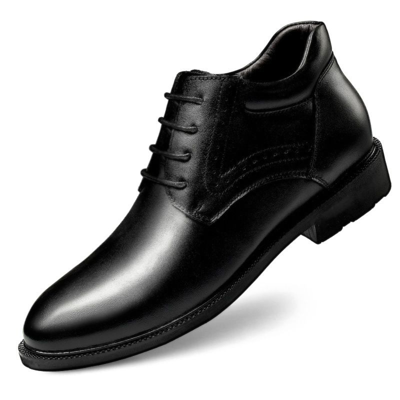 Dress Casual Men's Shoes Fleece Inner Height Increase Professional Casual Round Head Shallow Mouth Men's Shoes_vogvips.com