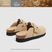 Genuine Leather Women's Slippers Soft Soled Thick Heel Plus Size Slip On Autumn/Winter Fashion Footwear Brown Apricot Gray Beige_vogvips.com