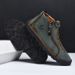 Men's Burst Martin Boots Large Size Zipper Men's Boots Outdoor Short Boots Casual Handmade Tooling Boots_vogvips.com