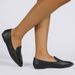 Women’s Shoes Versatile Soft Leather Shoes Simple Splicing Comfortable Pointed Toe Flat Bottom Lazy One-legged Loafers_vogvips.com