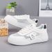 Thick-soled, Thin White Sneakers For Women 25 Summer New Style Mesh, Breathable, Soft-soled Sports Shoes, Casual Board Shoes_vogvips.com