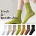 Women's Socks Pure Cotton Loose Socks Summer Thin Mesh Breathable Socks 10A Grade Antibacterial And Deodorant Confinement Socks_vogvips.com