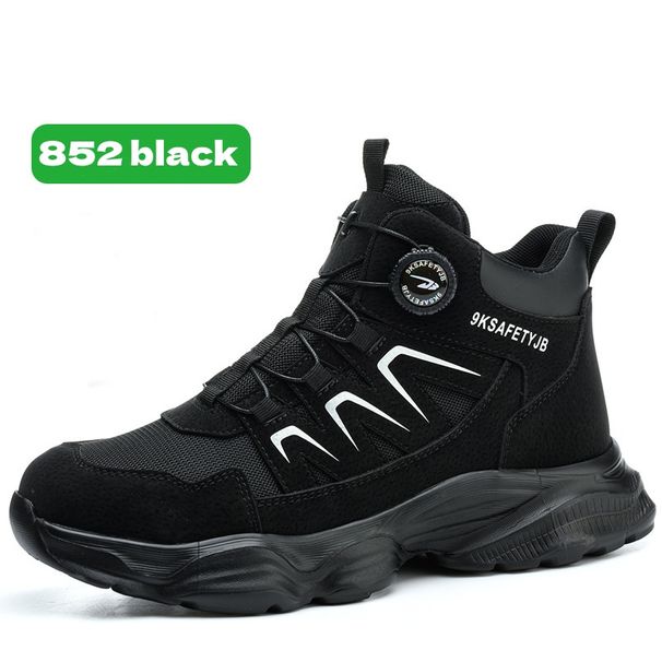High Top Wear-resistant, Anti Smashing, Anti Piercing, Lightweight And Comfortable Technology Button Safety Protective Shoes_vogvips.com