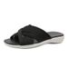 New Plus Size Shoes With Thick Sole And Sloping Heel, Women's Flat Bottomed Cross Woven Soft Soled Rest Sandals_vogvips.com