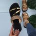 Women's Shoes Large Size Casual Slippers Summer New Round Head Rhinestone Flat Sandals_vogvips.com