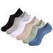 Solid color cotton socks spring summer breathable absorbent short medium tube large neutral casual socks_vogvips.com