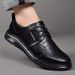 2024 Spring New Genuine Leather Soft Sole Breathable Versatile Men's Black Formal Business Casual Shoes_vogvips.com