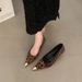 Kitten Pointed Leopard Print Fashionable Versatile High Heels, Women's 2025 New Summer Small Fragrance Style With Skirt_vogvips.com
