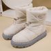 New Snow Boots For Women, Warm And Thick Lined Cotton Boots, Anti Slip And Water-resistant Snow Boots_vogvips.com