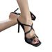Comfortable Beautiful High-heeled Sandals, Super Popular, Hepburn Style, French Style With Thin Heels And Cross Straps,_vogvips.com