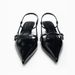 ZA2024 New Fashion Pointed High Heel Stiletto Closed Toe One Strap Shallow Mouth Buckle Elegant Open Back Sandals For_vogvips.com
