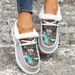 Large Size Cotton Shoes, Women's Spring New Style, Cow Head Low Top Flat Bottom Warm Casual Single Shoe_vogvips.com