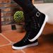 2025 Spring New Martin Boots Belt Buckle Trendy Board Korean High Top British Style Casual Men's Shoes_vogvips.com